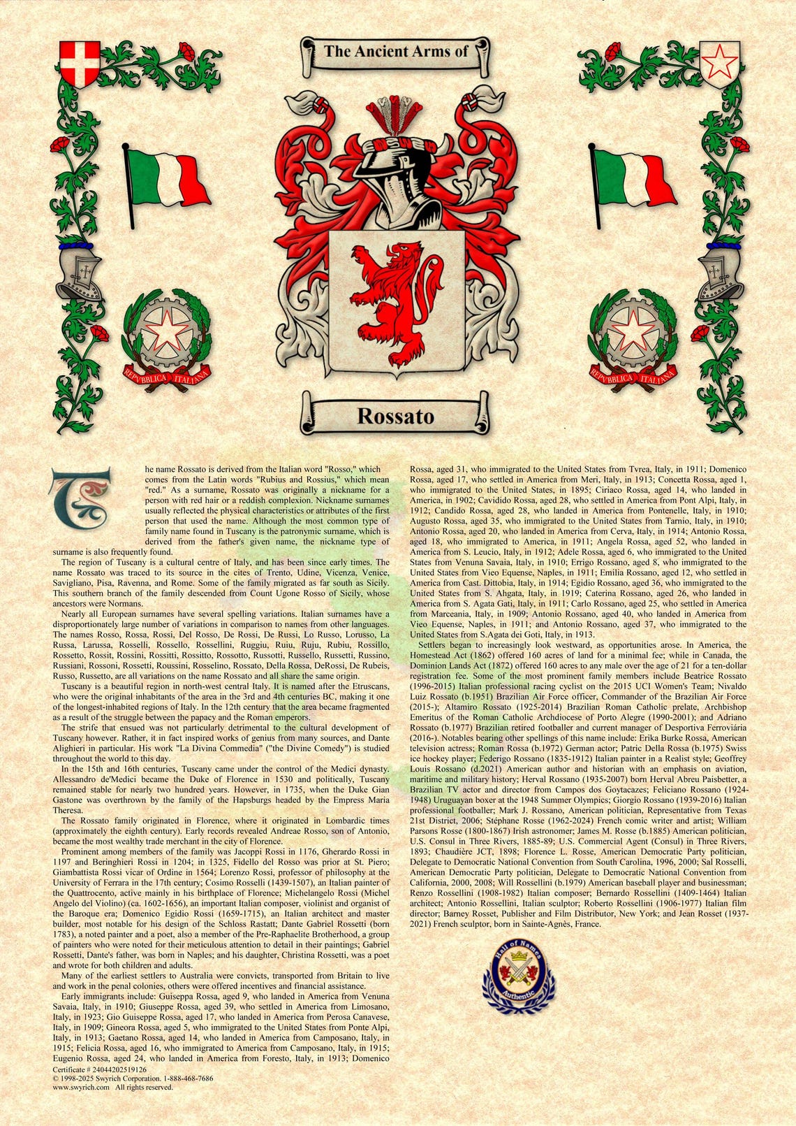 Coat of Arms & Surname History Print - Choice of Sizes - Etsy