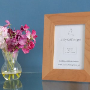 Solid Wood Photo Frames - Choice Of Oak Or Alder - Splined Corners - 3 Sizes - Top Quality