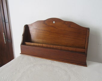 Vintage Wooden Leaflet,Flyer,Holder Display Rack, Free Standing/Wall Mounted 15 1/4" Wide