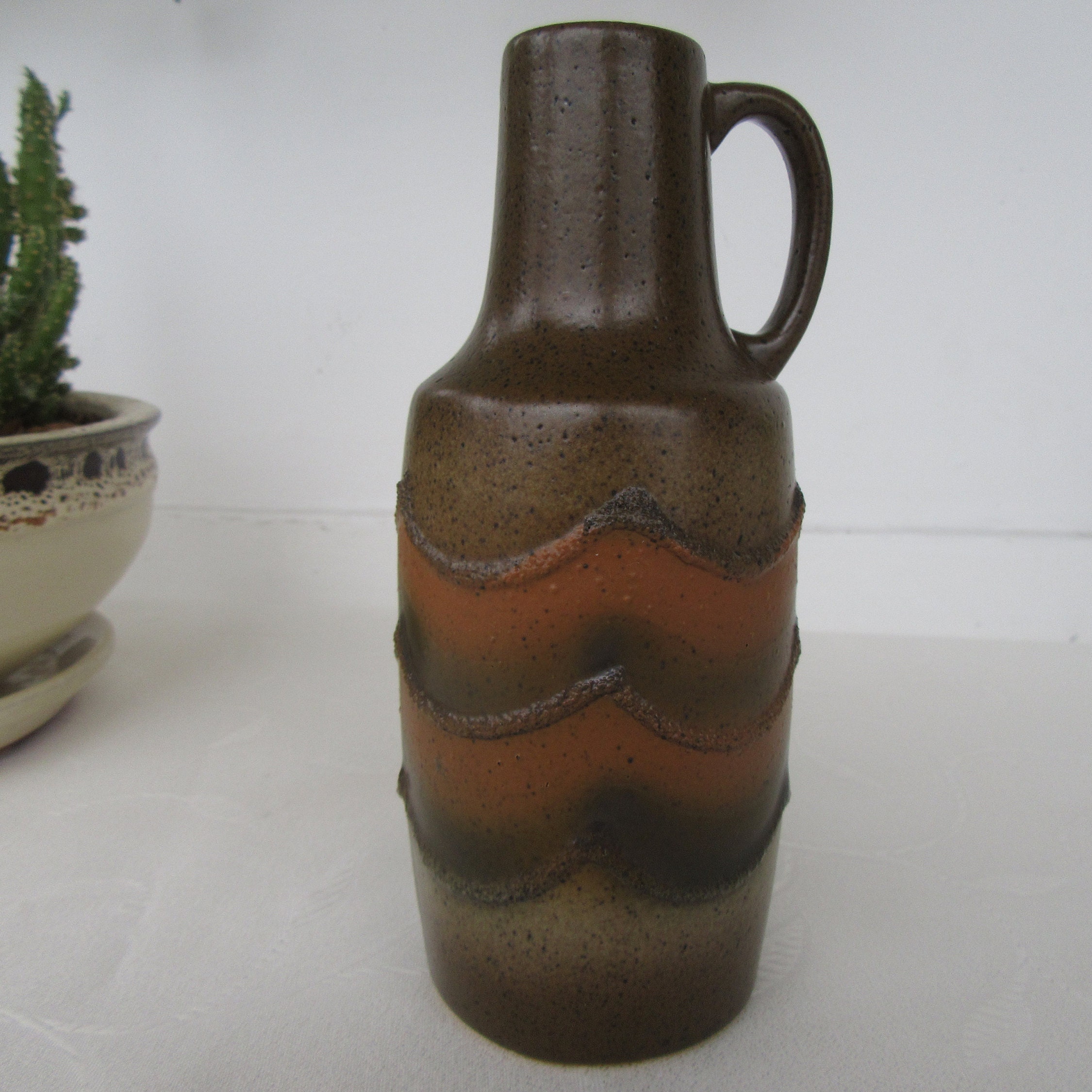 Vintage VEB Haldensleben Keramik Brown/cinnamon Vase Fat Vintage VEB Haldensleben Keramik Brown/cinnamon Vase Fat