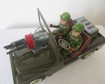 T.N Nomura Japan 1960s Large Combat Jeep US Army Military