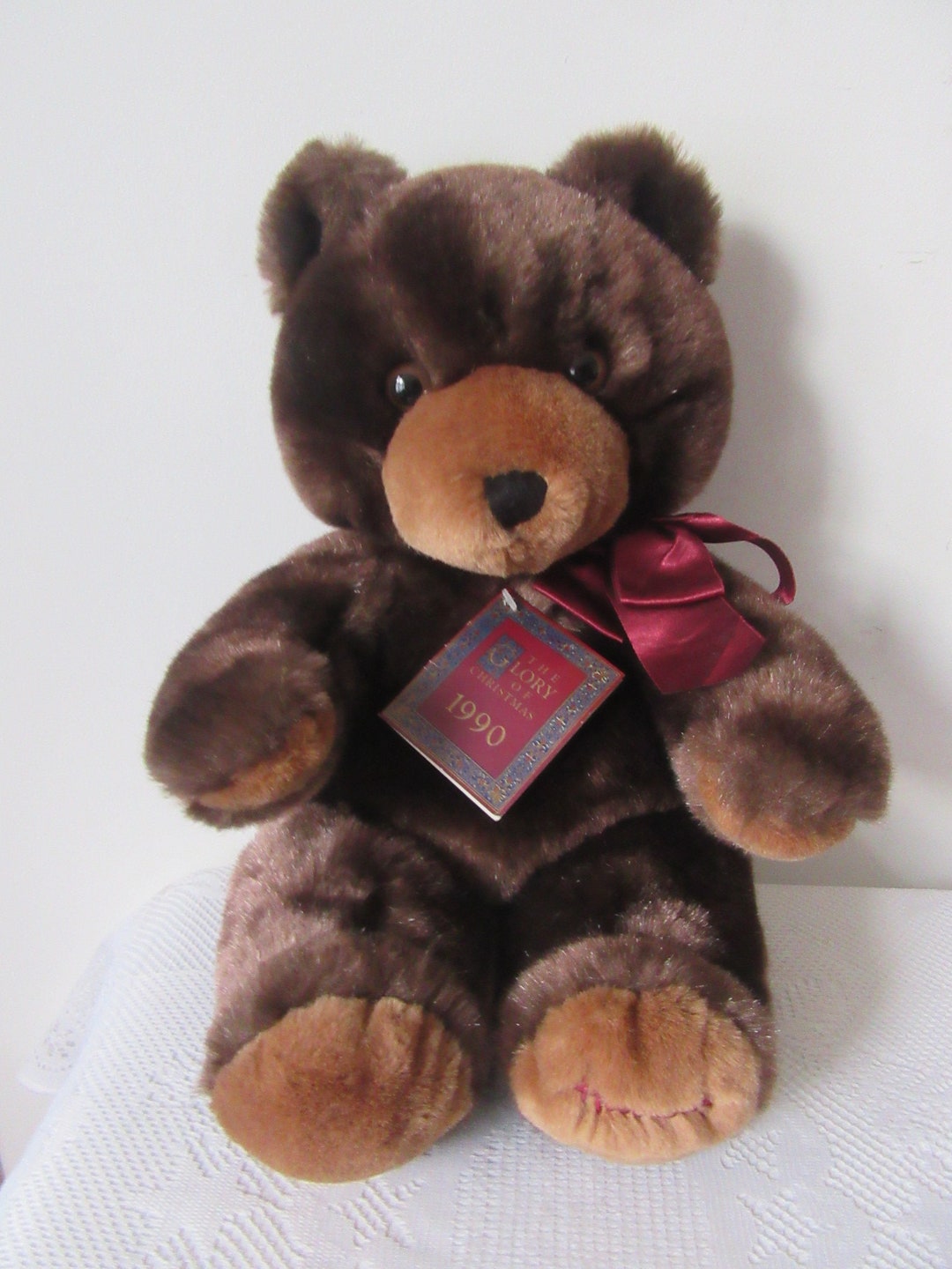 Vintage 1990 Harrods Christmas Teddy Bear – 