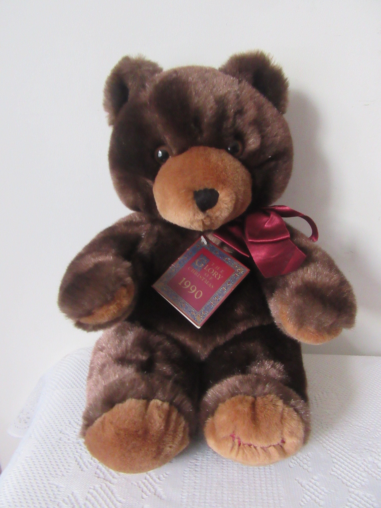 Vintage 1990 Harrods Christmas Teddy Bear – 