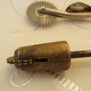 2 x Vintage Leather Workers Sewing Stitch Markers - Tracing Wheels with Wooden Handles.