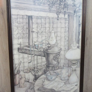 Vintage Anton Pieck framed  print by Jaap Spek.