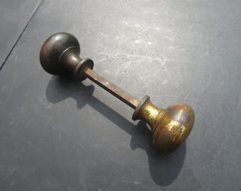 Paar antieke Victoriaanse/Edwardiaans messing/bronzen deurknoppen