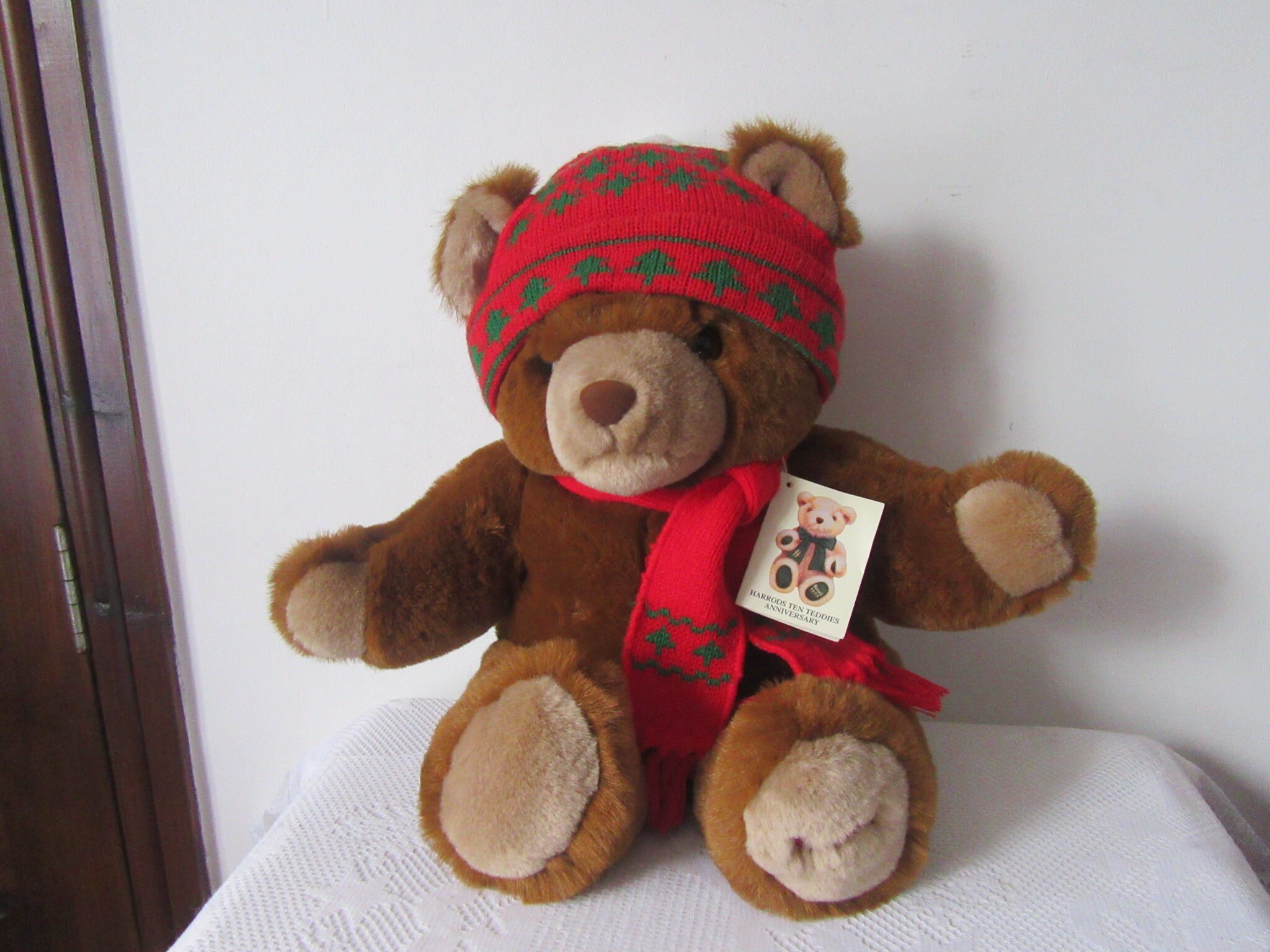 ぬいぐるみ Harrods 15 Miniature Christmas Bears Lot - A set of Miniature Harrods Christmas Bears