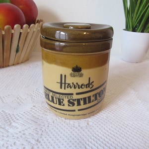 Harrods Blue Stilton Cheese Jar Container,"Granville" T.G.Green