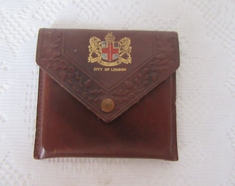 Vintage City of London brown leather wallet/coin purse.