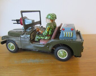 レンジャージープ　野村トーイ 50'S T.N Nomura Ranger Jeep US Army Military METAL Tin Toy