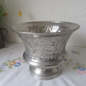 Antik silverpläterad planteringslåda, växtkruka. ESMC Austin & Dodson Sheffield England.