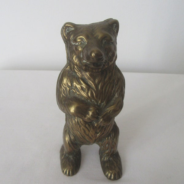 Cast Brass Bear Bank Etsy