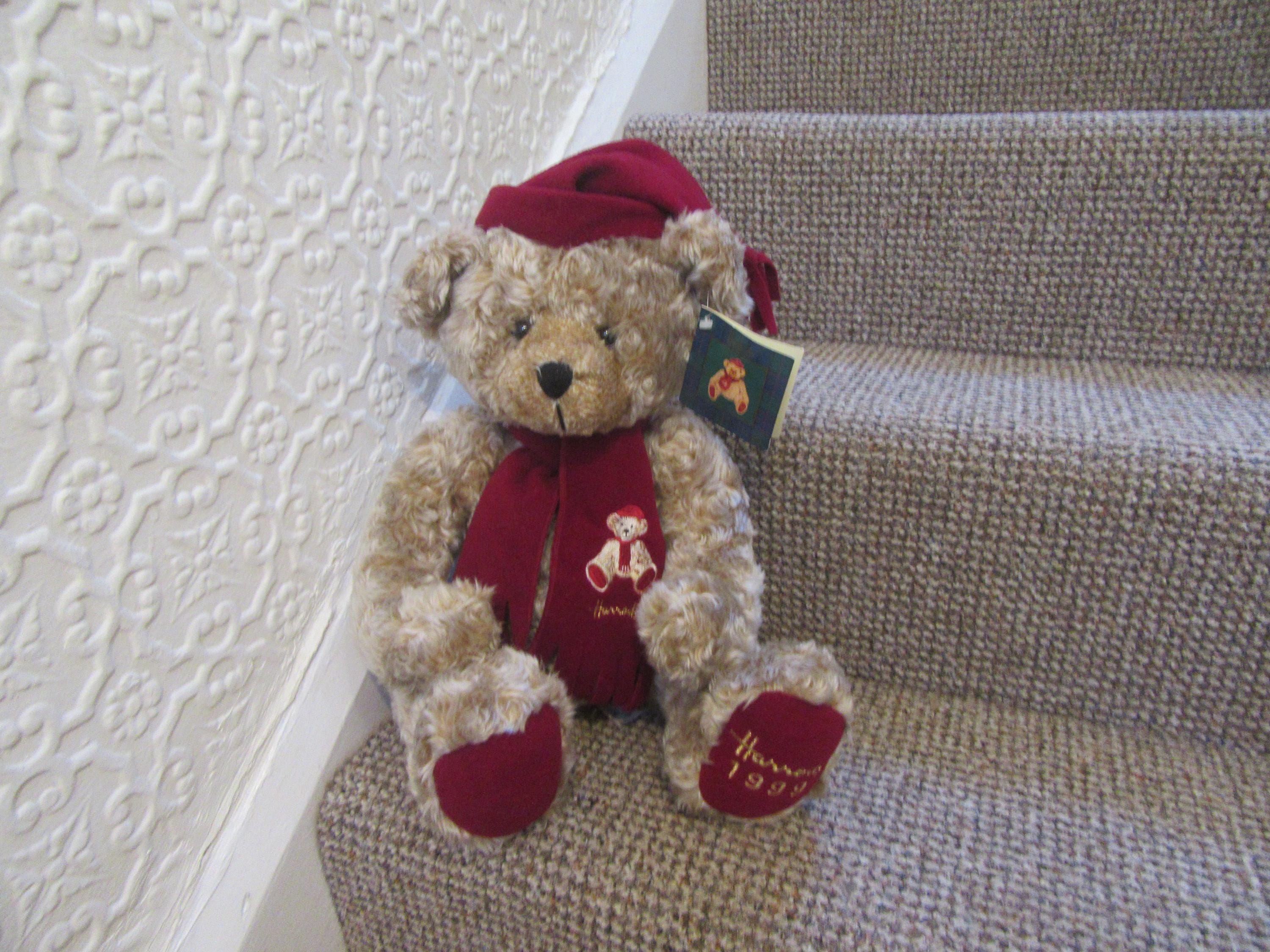 Vintage Harrods 1999 Christmas Teddy Bear, Collectible Plush - Etsy