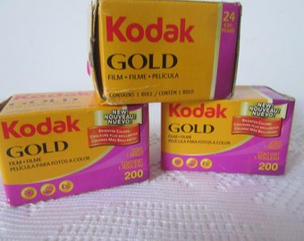 3 x Kodak Gold 200   24 exp.  Out of date  2009