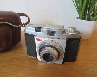 Kodak Colorsnap 35mm Camera in Hard Leather Case - vintage photography