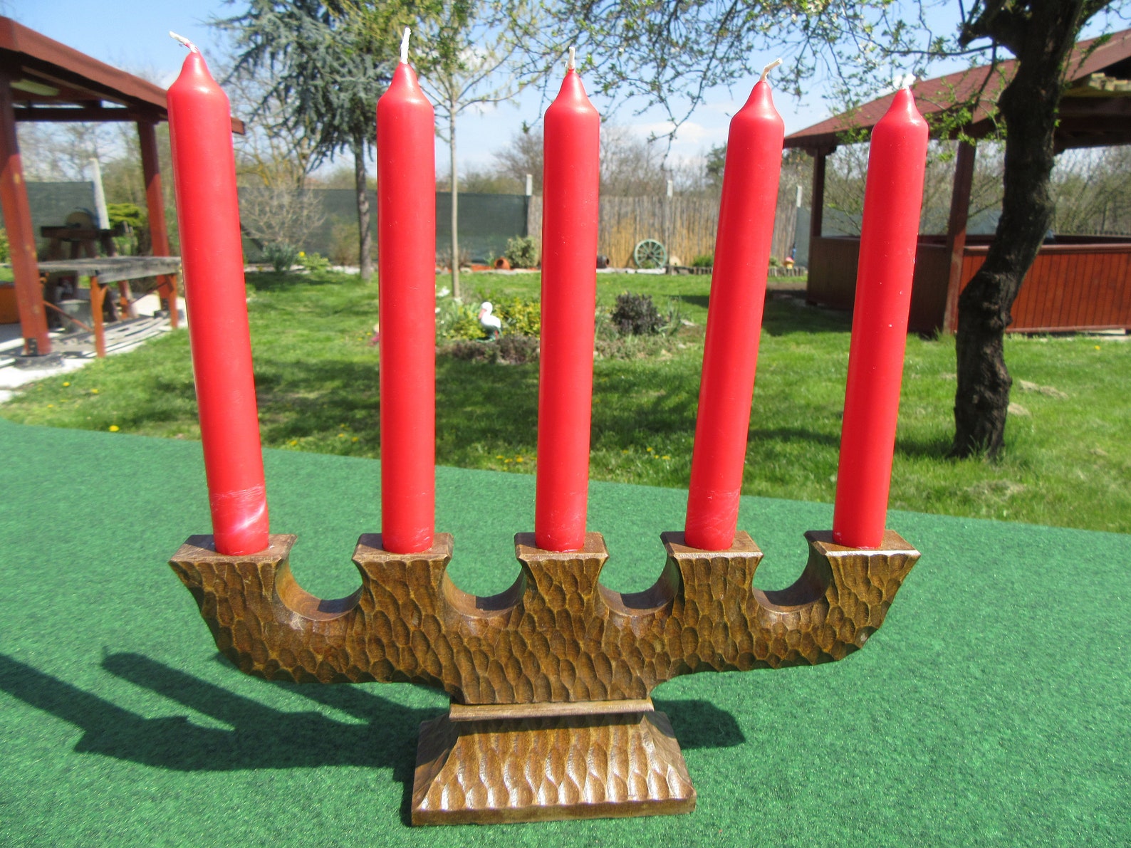 Swedish Hand Carved Advent Candle HolderScandinavian Folk Art Etsy