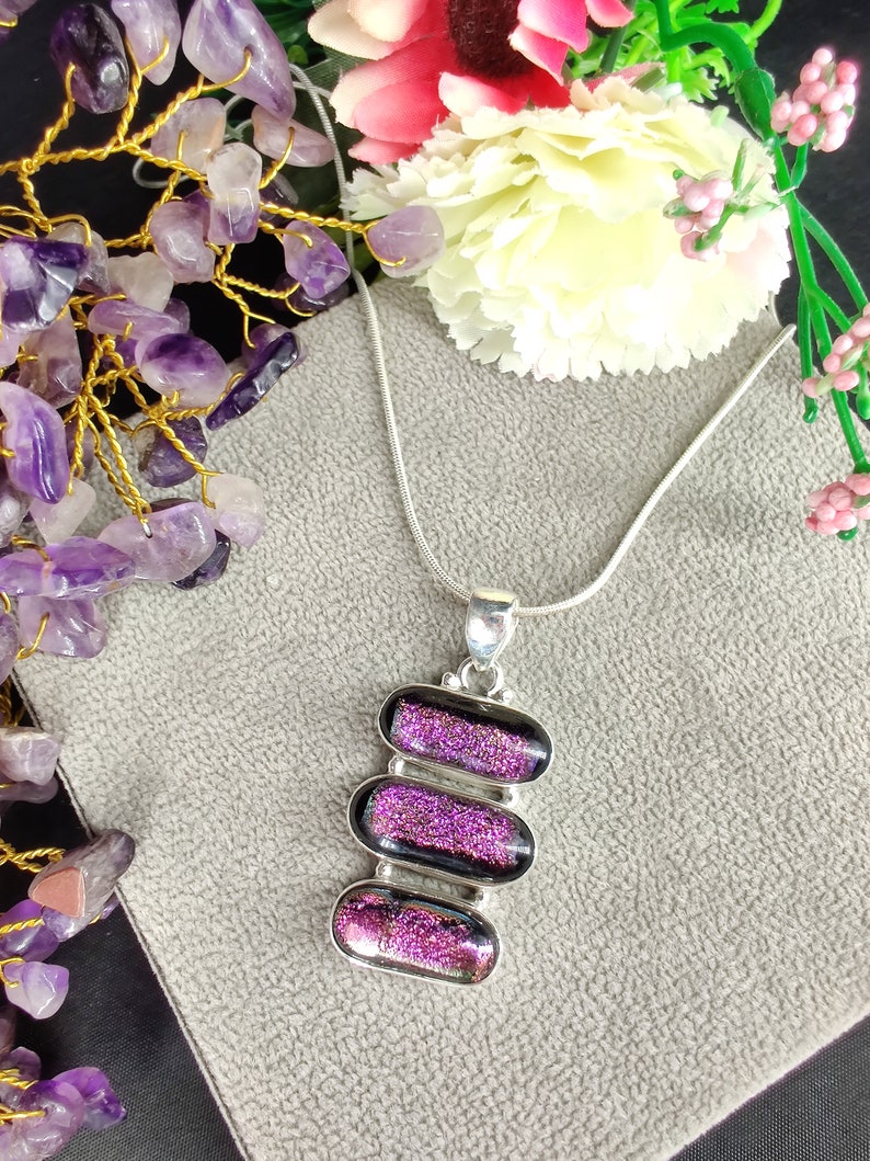 23.46cts Multicolor Italian Murano Glass 925 Sterling Silver Pendant Handmade By JaipurShopCo