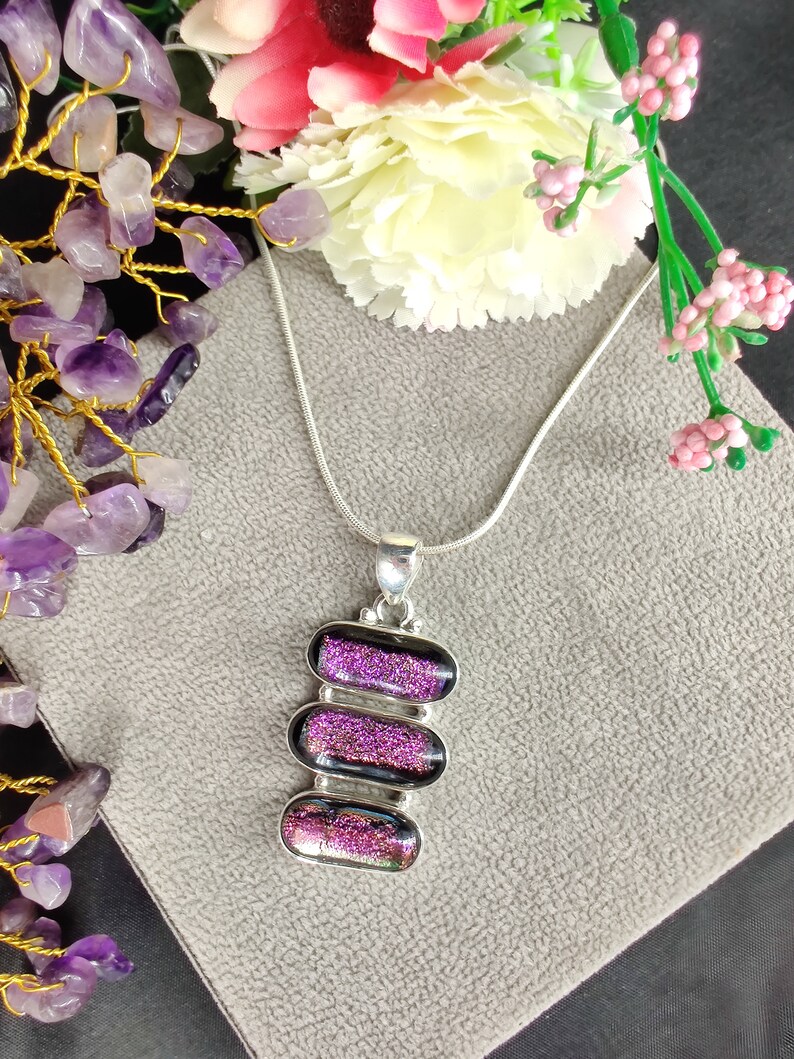 23.46cts Multicolor Italian Murano Glass 925 Sterling Silver Pendant Handmade By JaipurShopCo