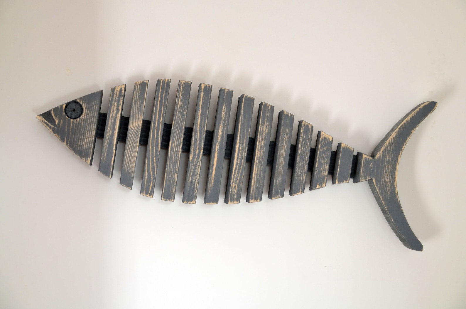 Funky Large Wooden Fish Wall Art Hanging Decoration Hand Etsy