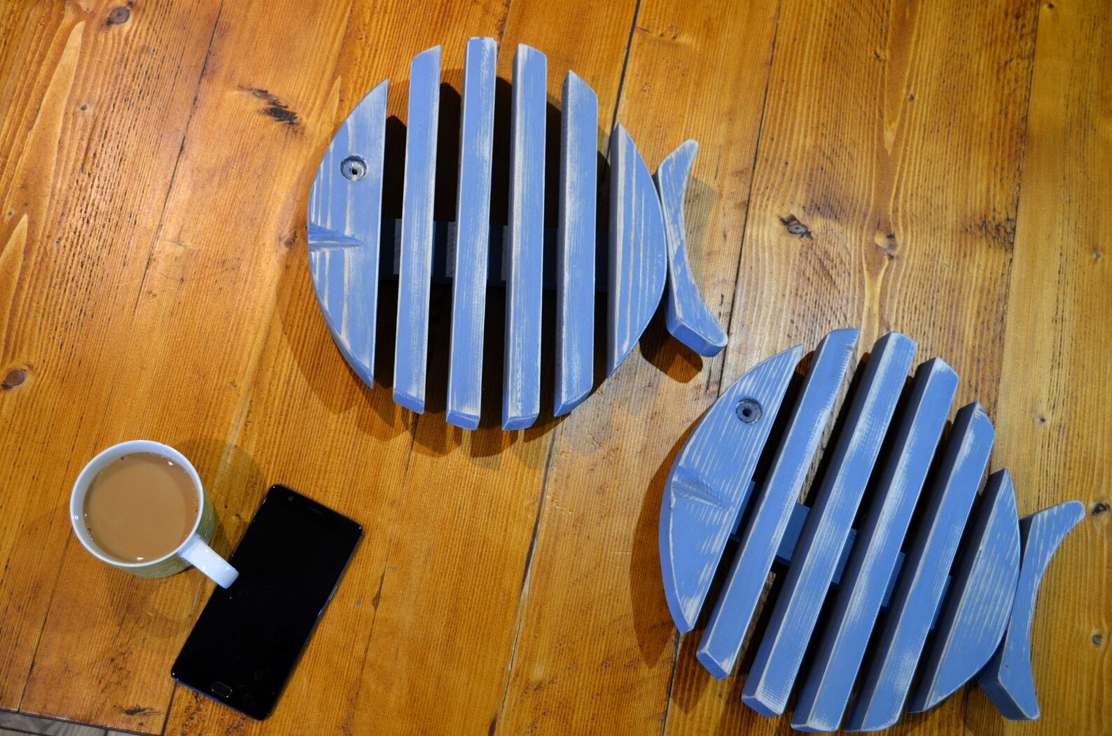 Funky Large Wooden Fish Wall Art Hanging Decoration Hand Etsy