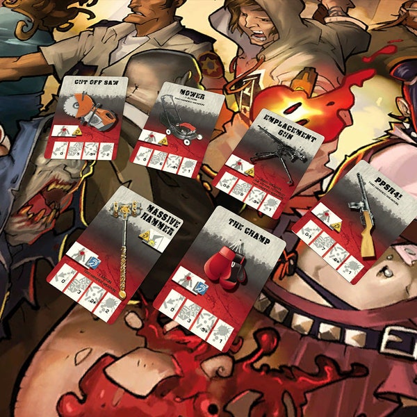 New Zombicide Cards - 126 Cards - 6 Printable A4 Sheets - Digital Download Only