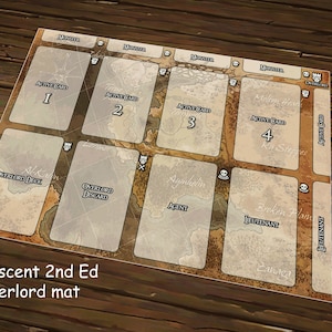 Descent 2nd Ed Overlord Player Mat Printable A4  - Digital Download Only