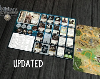 Folklore the Affliction A3/A4 Player Mat Playmat + Map  - Digital Download Only