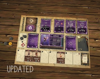 Gloomhaven Printable A3 Player Mat Playmat  - Digital Download Only - A3, Ledger Size & Cut to Fit in Box Size