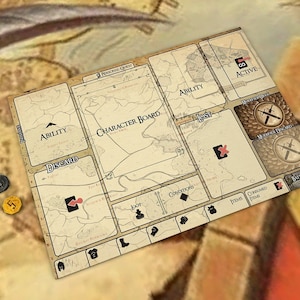 Jaws of the Lion Printable A4 Player Mat Gloomhaven Playmat - Digital ...