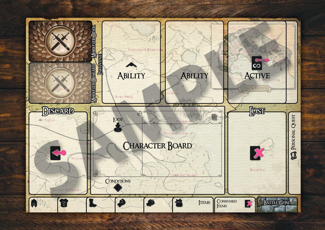 Gloomhaven Printable A4 Player Mat Playmat Digital Download Etsy