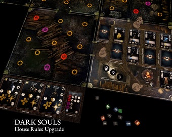 Dark Souls House Rules Upgrade Printable A4/ALS Player Mat - Digital Download Only