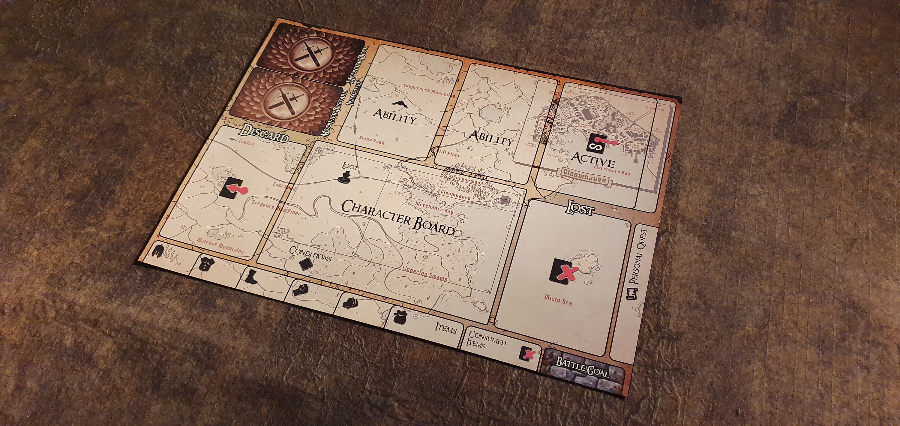 Gloomhaven Printable A4 Player Mat Playmat Digital Download Etsy