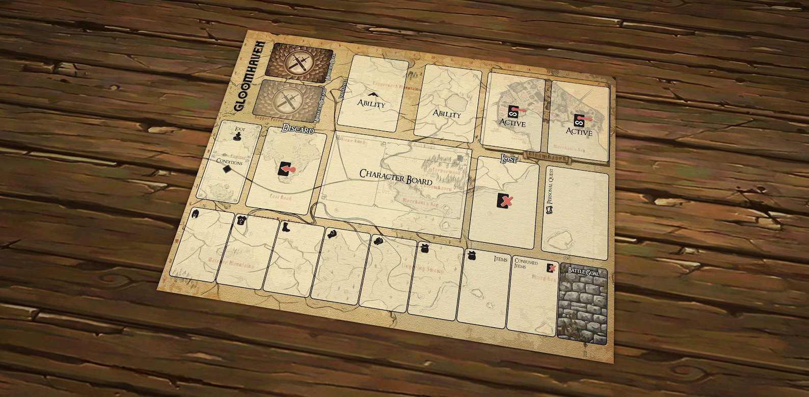 Gloomhaven Printable A3 Player Mat Playmat Digital Download Etsy