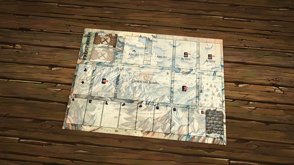 Frosthaven Printable A3 Player Mat Gloomhaven Playmat Digital