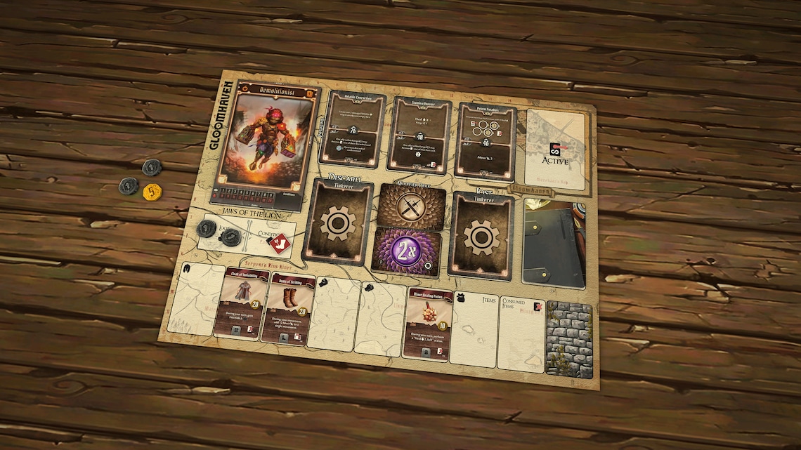 Jaws of the Lion Printable A3 Player Mat Gloomhaven Playmat - Etsy