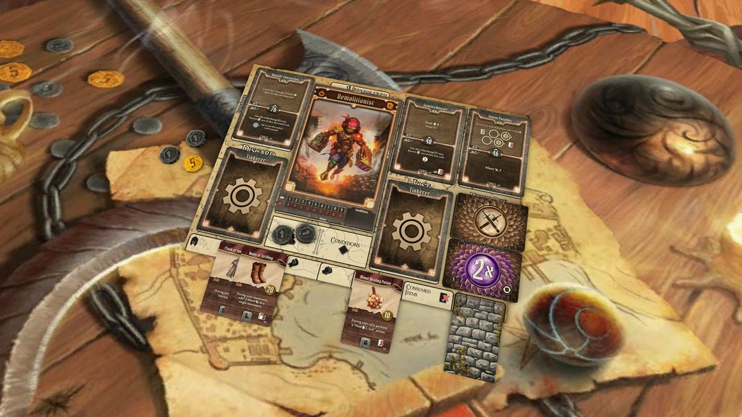 Jaws of the Lion Printable A4 Player Mat Gloomhaven Playmat - Digital ...