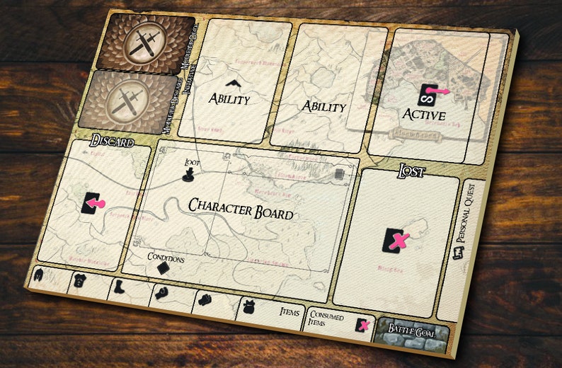 Gloomhaven Printable A4 Player Mat Playmat Digital Download Etsy