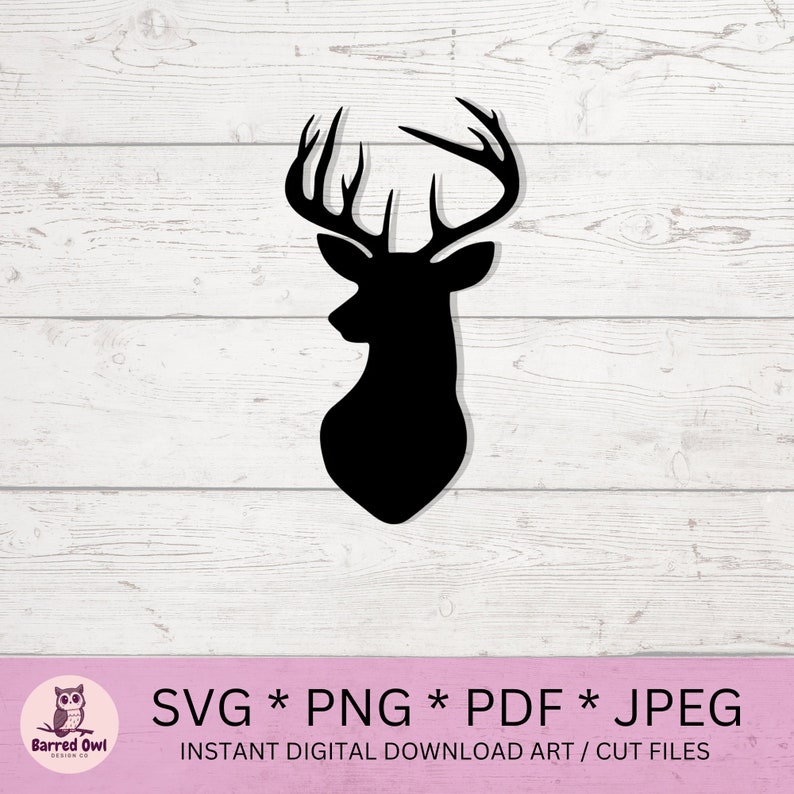 Buck Rack Deer Head SVG Digital Download Cut File Png Etsy