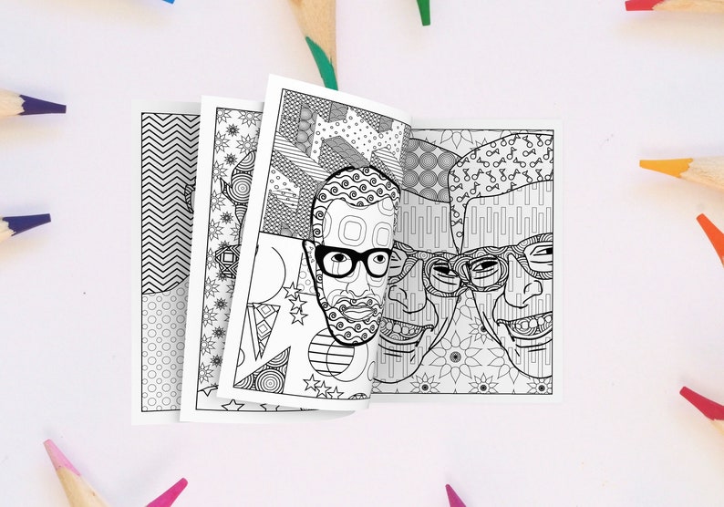Jeff Goldblum Inspired Coloring Book Etsy