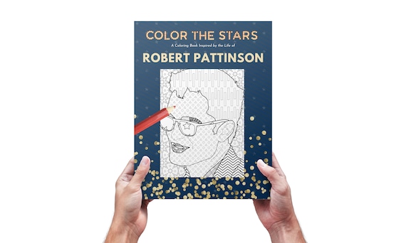 Robert Pattinson Inspired Coloring Book Etsy