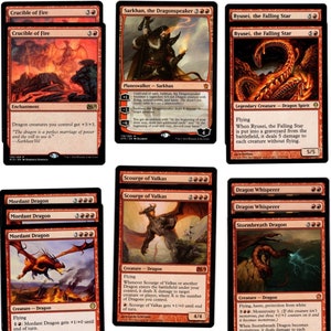 Sarkhan, the Dragonspeaker-rouge/vert-60 cartes Dragon Deck-MTG-Magic the Gathering
