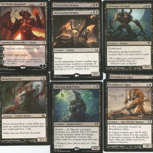 Nixilis The Demon (Mono Black) Deck - Desecration Demon - Mtg Magic the Gathering- 60 kart