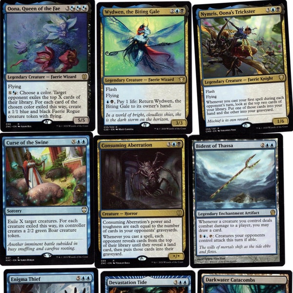 Faerie Mill-100 card Magic the Gathering deck-MTG-Rares-Oona, Queen of the Fae Ready to Play