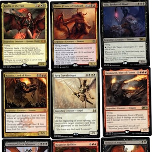 Baraja de 100 cartas de Commander de Triple amenaza, MTG, míticas, raras, Magic the Gathering, Kaalia lista para jugar