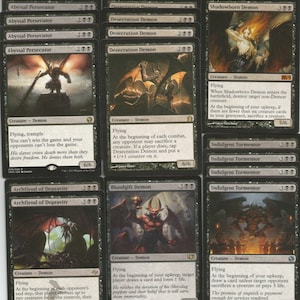 60 kaartendeck - DEMONS Tribal - Zwart - Zeldzaam - Klaar om te spelen - Magic MTG Custom Deck