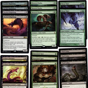 SNAKE BITE - Baraja de 60 cartas - MTG - Magic the Gathering - Lista para jugar - Divertida - Raras - Deathtouch - Casual