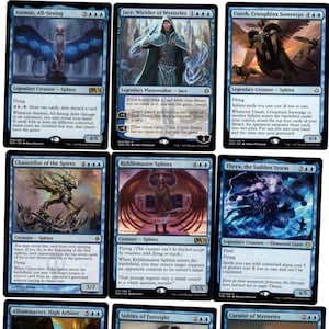 Blue-100 Card Sphinx Deck-Commander-Jace-Rare-Mythic-Magic the Gathering-EDH-MTG