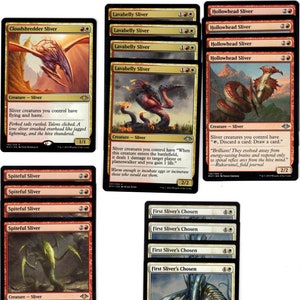 Red-White-Slivers-60 Card Deck-Magic the Gathering-MTG-Rares-Very Fast-Casual