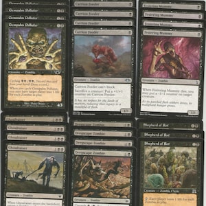 ¡EL LEVANTAMIENTO DE ZOMBIES! * Baraja Magic personalizada negra legal para pobres * Mtg Magic the Gathering lista para jugar
