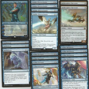 Baraja de 60 cartas -Mono Blue Aggro-Listo para jugar - Raras -Magic MTG Jace Mythic Foil!